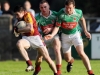 7/8/2010
Michael Keane, Ballinrobe in action against  Thomas Doherty and Kenny Goldan, Ballina Stephenites in the Mayo senior club football championship at Flanagan Park, Ballinrobe. Picture Ray Ryan