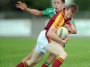 7/8/2010
Donal Vaughan, Ballinrobe  in action against Patrick Harte, Ballina Stephenites in the Mayo senior club football championship at Flanagan Park, Ballinrobe. Picture Ray Ryan